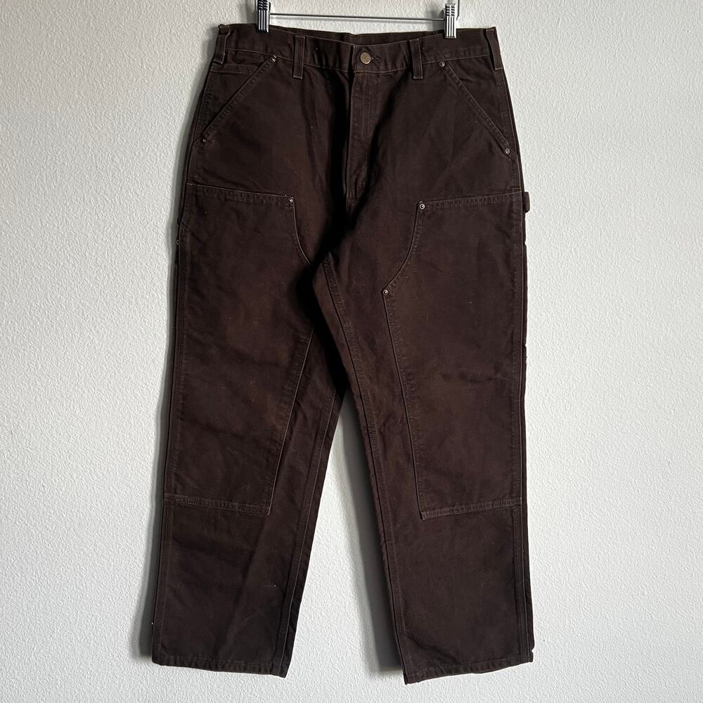 Carhartt B136 DKB brown double knee work wear carpenter pants